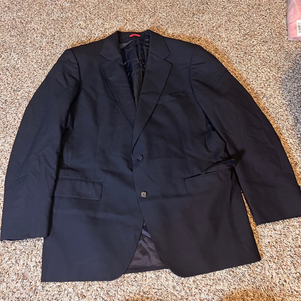 JOS. A. Bank Wool Blazer Executive Collection Two Button Black No Size Listed